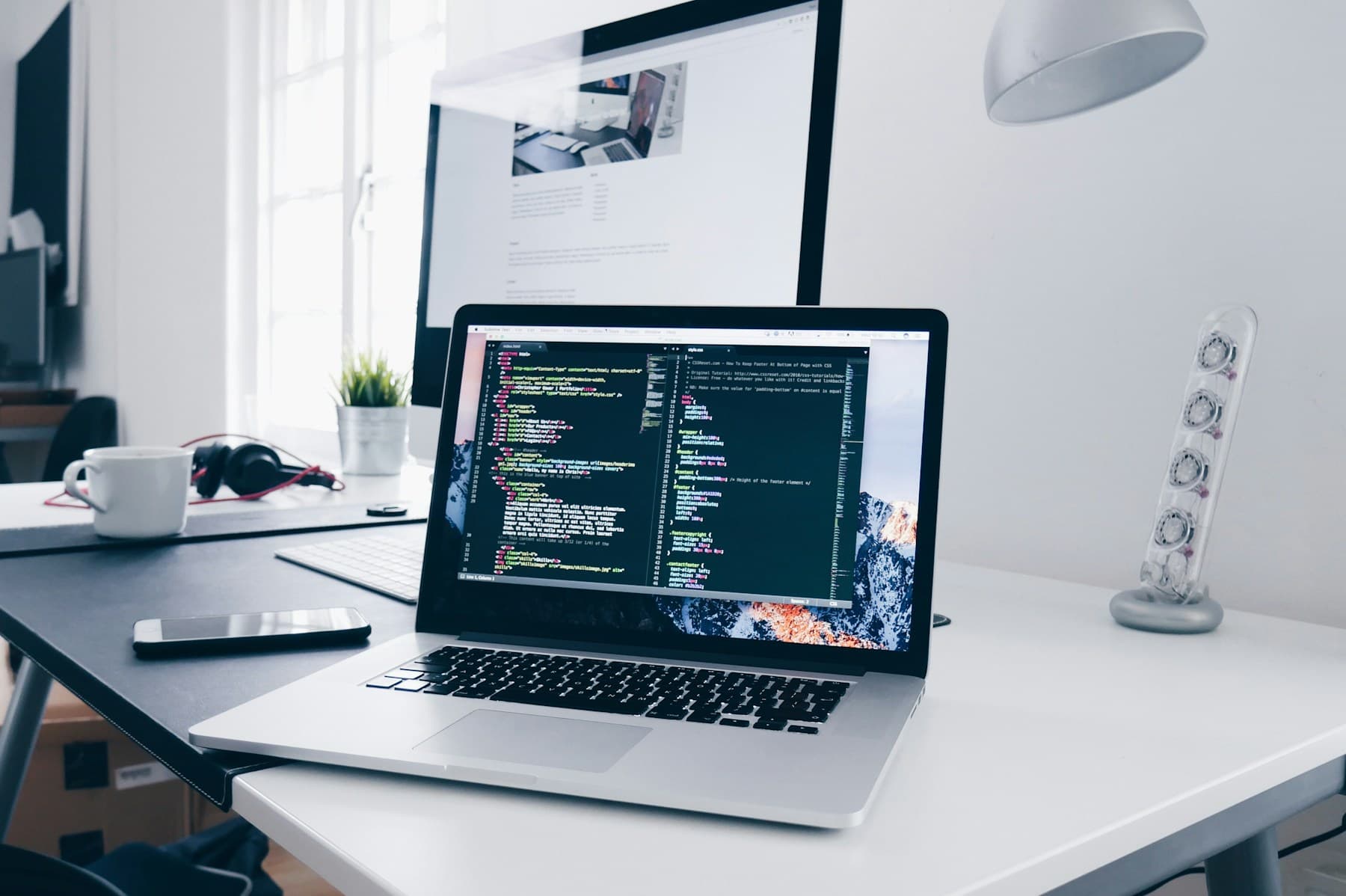 Website development workspace representing content management operations