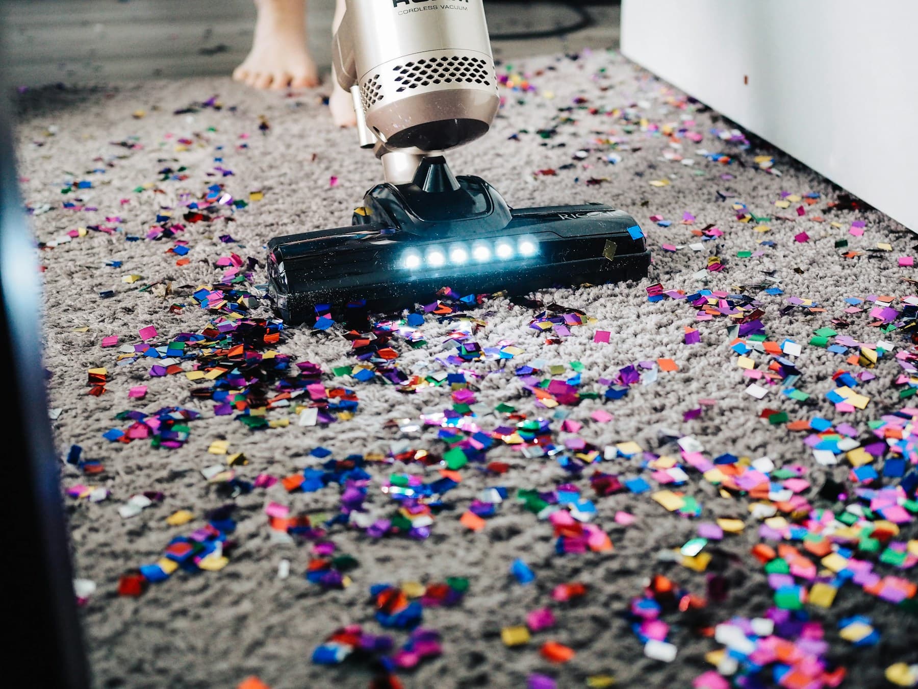 Professional cleaning team delivering a home service